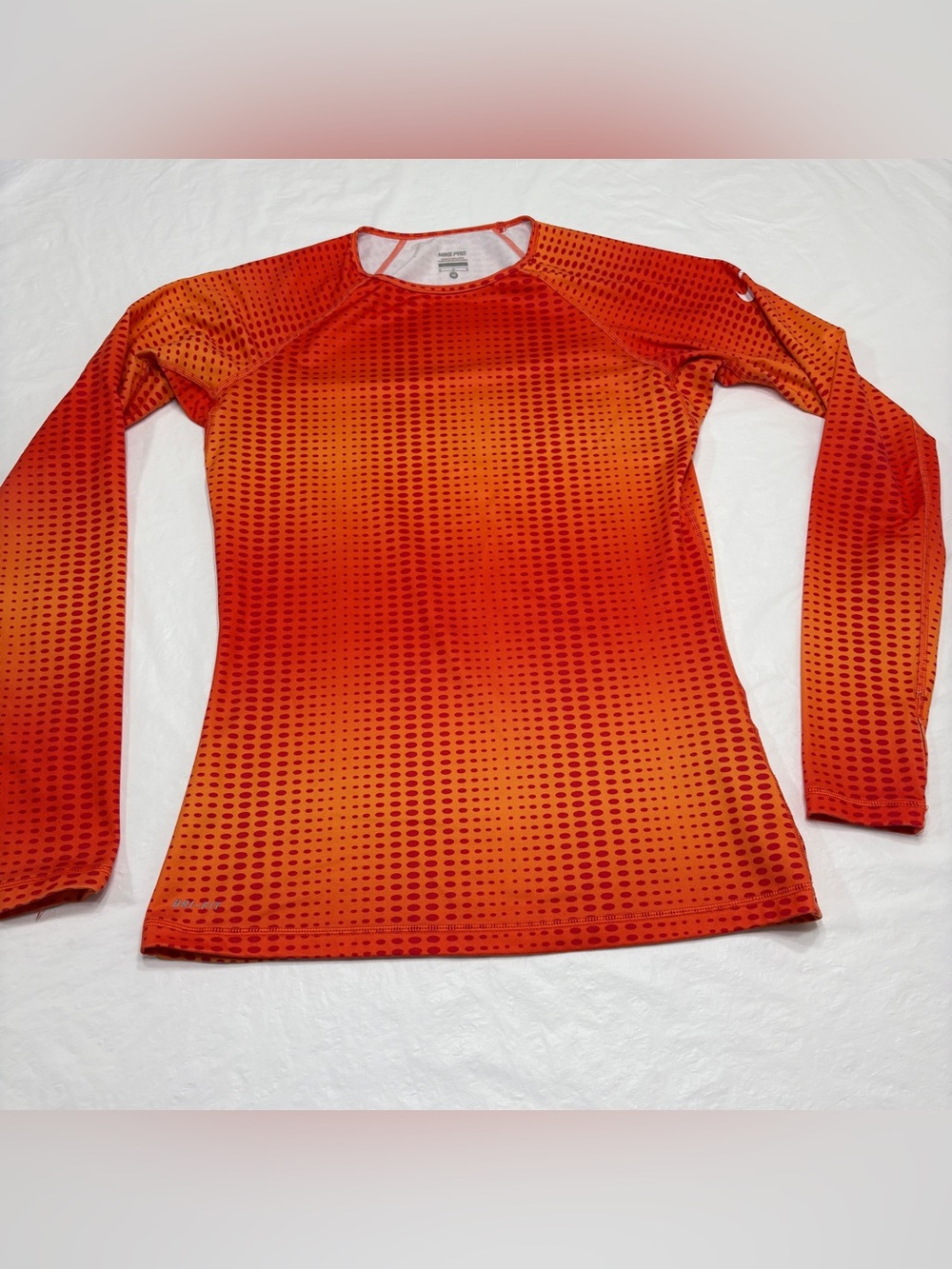 Nike Pro Dri Fit Orange Long Sleeve Base Layer Shirt Women’s Medium